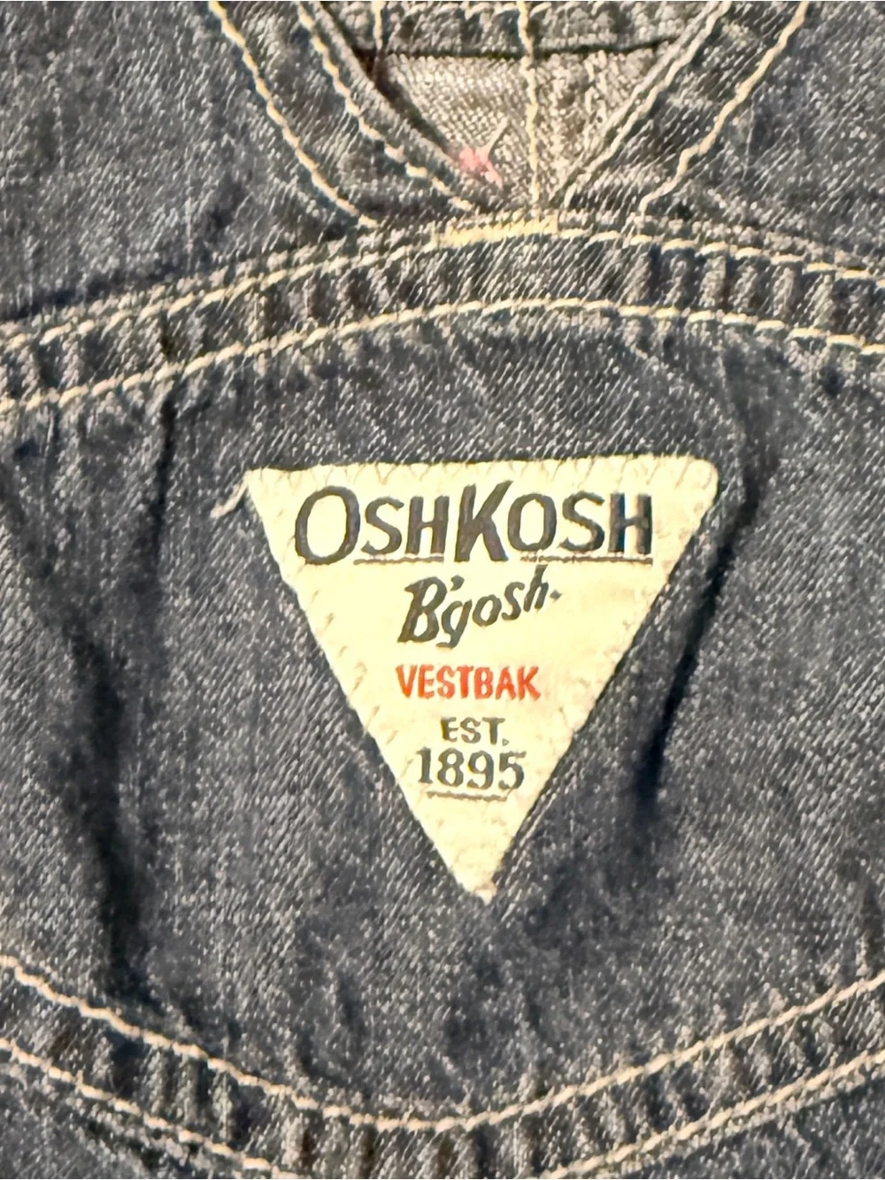 OshKosh B'gosh Pleated Denim Shortalls Romper 18M - EUC